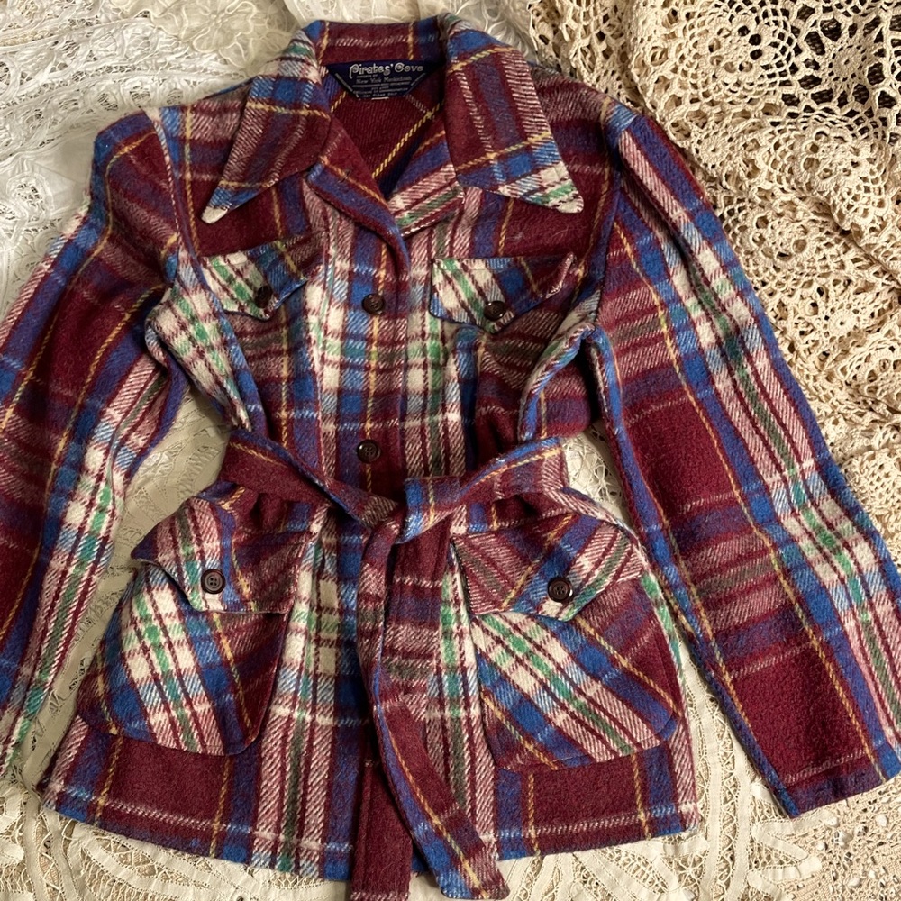 1970's Vintage Pirates Cove Wool Blend Jacket Coat 70's By New York Macintosh